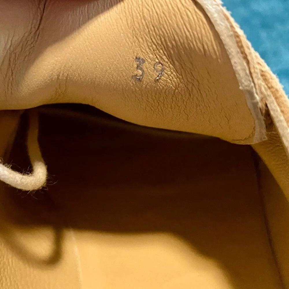 EUC Anthropologie LUCA GROSSI Barclay Platform Oxfords. Tan Suede. Made in Italy